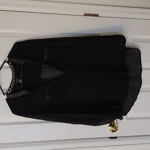 Torrid Black Shirt Studded Collar Size 2